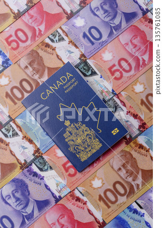 Canada passport, Canadian visa for international travel and vacation. Canadian passport 135761085