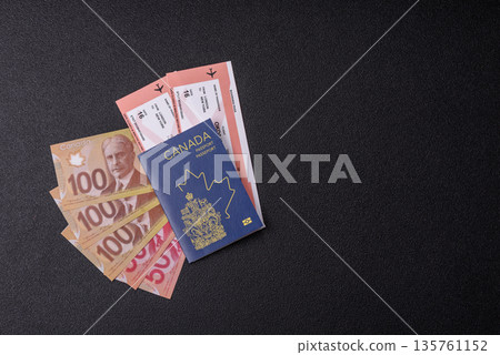 Canada passport, Canadian visa for international travel and vacation. Canadian passport 135761152