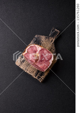 A meat roll made from pork or beef tongue slices with spices. Tongue roll A meat roll made from pork or beef tongue slices with spices. Tongue roll 135761260