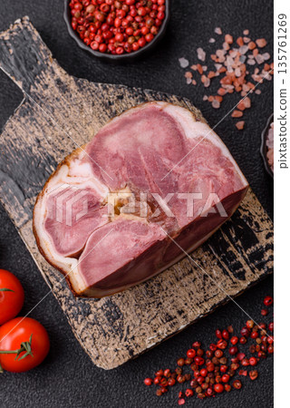A meat roll made from pork or beef tongue slices with spices. Tongue roll A meat roll made from pork or beef tongue slices with spices. Tongue roll 135761269