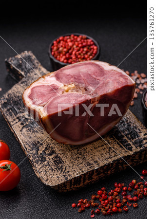 A meat roll made from pork or beef tongue slices with spices. Tongue roll A meat roll made from pork or beef tongue slices with spices. Tongue roll 135761270