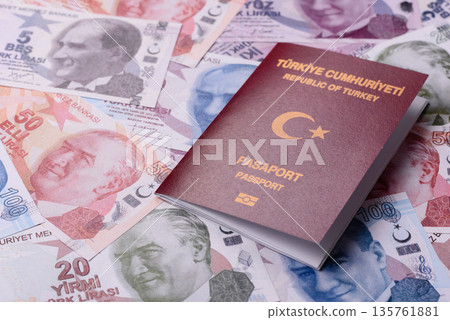 Turkey passport, turkish visa for international travel and vacation. Turkish passport 135761881