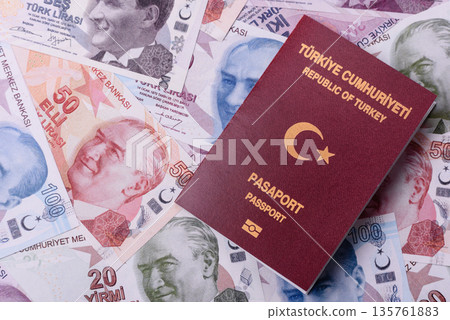Turkey passport, turkish visa for international travel and vacation. Turkish passport 135761883