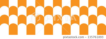 Abstract orange geometric background. Modern gradient design for graphic design, background, web design, poster, banner, book. Vector illustration 135761893