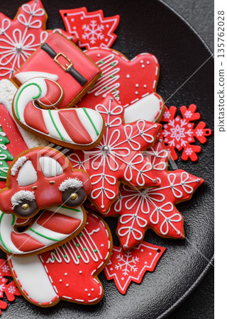Gingerbread, Christmas cookies, and ornamental holiday baked goods. Christmas gingerbread 135762028