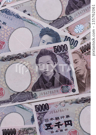 Japan, Japanese yen paper banknotes, money for business. Japanese yen 135762061