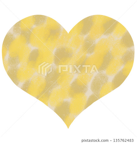 Colorful hand-drawn heart | Yellow, heart, icon Colorful hand-drawn heart | Yellow, heart, icon 135762483