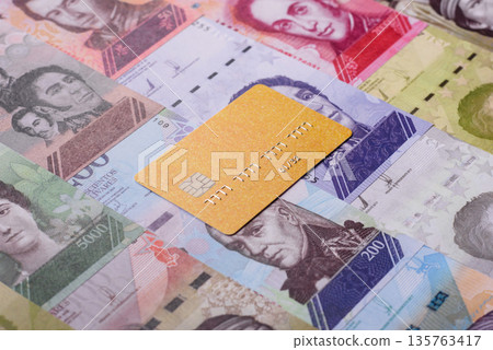 A credit card for contactless cashless payments via a terminal or online. A credit card A credit card for contactless cashless payments via a terminal or online. A credit card 135763417