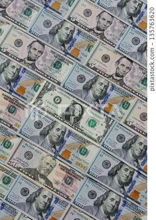 Cash, US dollar currency, financial and business flows. US dollar cash 135763620