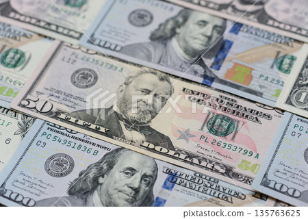 Cash, US dollar currency, financial and business flows. US dollar cash Cash, US dollar currency, financial and business flows. US dollar cash 135763625