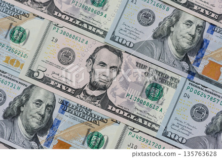Cash, US dollar currency, financial and business flows. US dollar cash 135763628