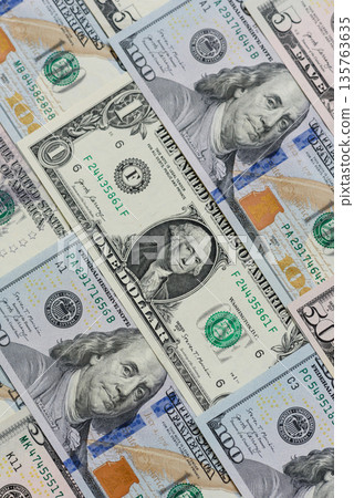 Cash, US dollar currency, financial and business flows. US dollar cash Cash, US dollar currency, financial and business flows. US dollar cash 135763635