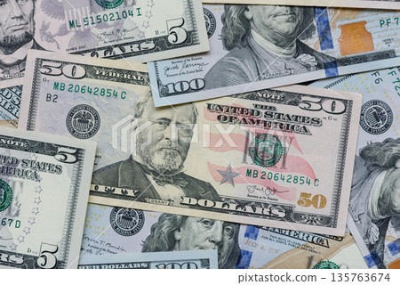 Cash, US dollar currency, financial and business flows. US dollar cash Cash, US dollar currency, financial and business flows. US dollar cash 135763674