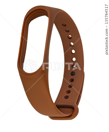 Silicone bracelet for fitness watches, white background in insulation Silicone bracelet for fitness watches, white background in insulation 135764517