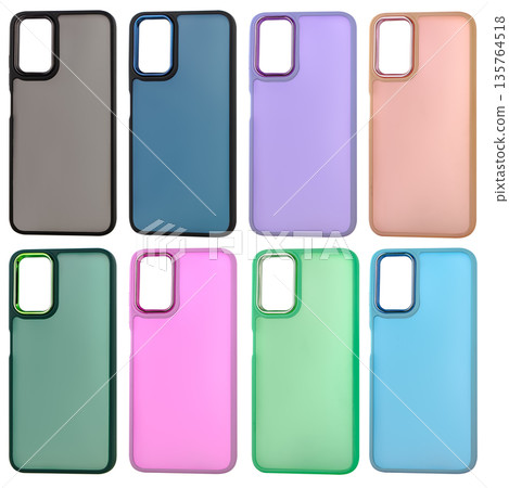 Silicone phone case, white background in insulation Silicone phone case, white background in insulation 135764518