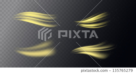 Gold swirl elements Gold swirl elements 135765279
