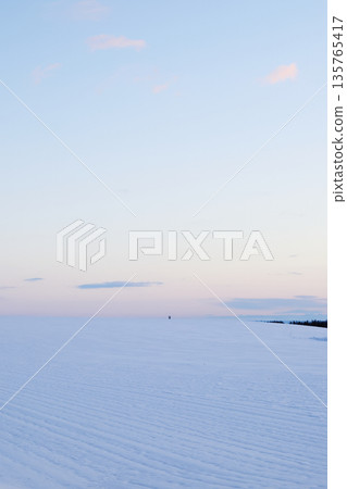雪原和日出 雪原和日出 135765417