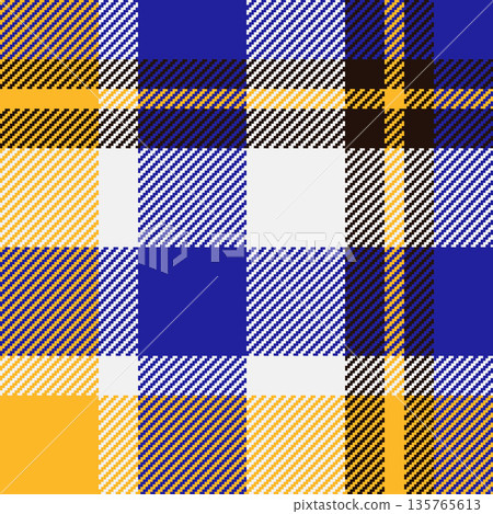 Vibrant blue and yellow checkered plaid pattern with a classic twill texture. Ideal for fashion design, textile prints, and preppy backgrounds. Timeless, geometric, and professional style. Vibrant blue and yellow checkered plaid pattern with a classic twill texture. Ideal for fashion design, textile prints, and preppy backgrounds. Timeless, geometric, and professional style. 135765613