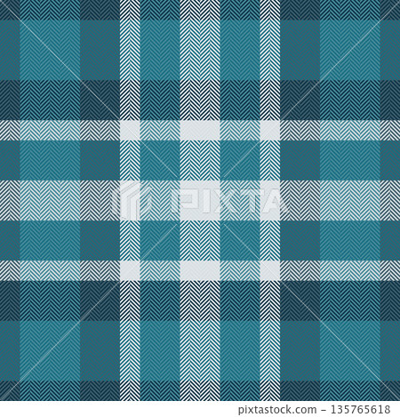 Quilt plaid background tartan, new year texture check fabric. Mixed textile seamless vector pattern in cyan and dark colors. Quilt plaid background tartan, new year texture check fabric. Mixed textile seamless vector pattern in cyan and dark colors. 135765618