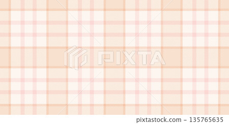 Curved tartan plaid textile, fluffy check fabric pattern. Sale seamless background texture vector in light and sea shell colors. Curved tartan plaid textile, fluffy check fabric pattern. Sale seamless background texture vector in light and sea shell colors. 135765635