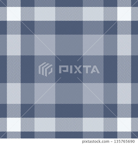 Patterned background texture vector, clan check pattern tartan. Heritage fabric seamless textile plaid in pastel and blue colors. 135765690