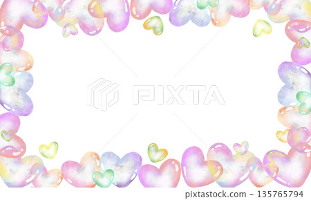 Pop frame like a heart balloon 135765794