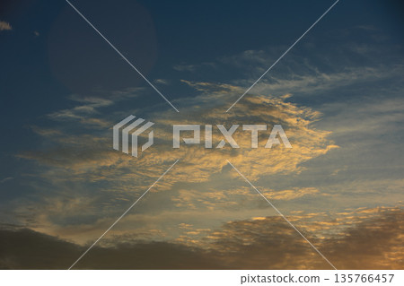 Vlora, Albania  August , 2025 Sunset reflections on the shoreline as gentle waves wash over the sand, capturing warm golden light and peaceful evening scenery on the Adriatic coast. 135766457