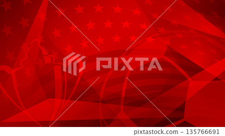 Red background with stars and silhouettes of people holding trophies. Red background with stars and silhouettes of people holding trophies. 135766691