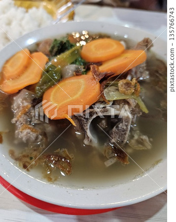 This is tradional food from Indonesia named sop iga This is tradional food from Indonesia named sop iga 135766743