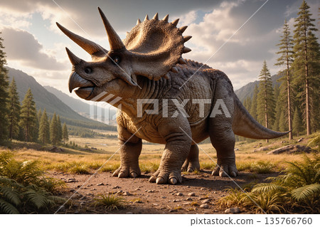 三角龍全身影像 - 人工智慧生成影像 135766760