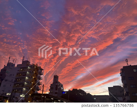city sunset city sunset 135766786
