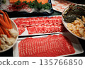 Assortment of Fresh Seafood and Sliced Meats 135766850