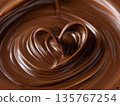 Heart-shaped glossy ganache cream 135767254