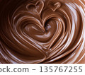 Heart-shaped glossy ganache cream 135767255