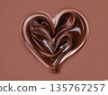 Heart-shaped glossy ganache cream 135767257