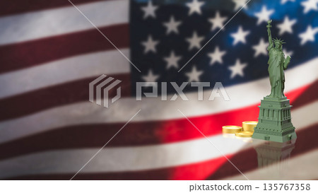 United States Freedom And Financial Growth Concept Background 3d render. United States Freedom And Financial Growth Concept Background 3d render. 135767358