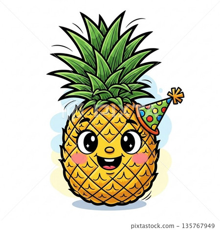 Pineapple illustration 135767949