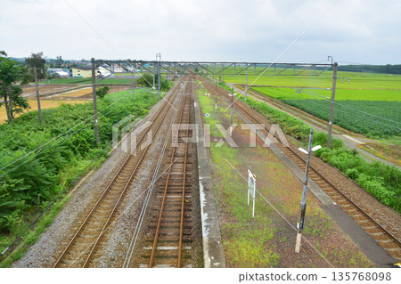 JR Hokkaido Hakodate Main Line: View of Koshuunai Station (Summer 2023) JR Hokkaido Hakodate Main Line: View of Koshuunai Station (Summer 2023) 135768098