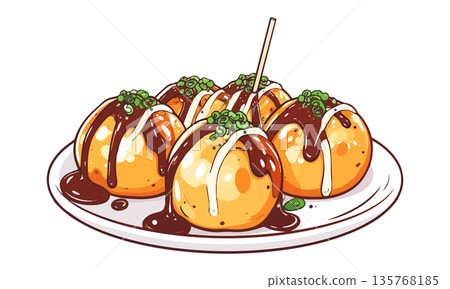 手繪章魚燒 135768185