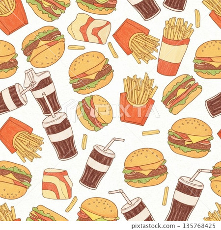 漢堡包的插圖 135768425