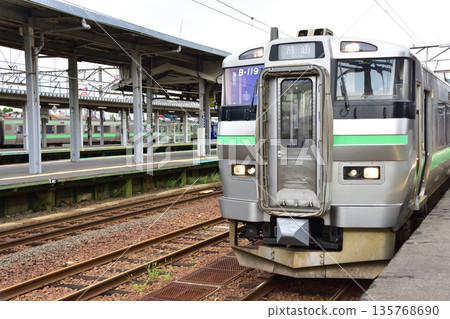 A view from the window of a local train from Iwamizawa Station to Ebetsu Station on the JR Hokkaido Hakodate Main Line (cloudy in the summer of 2023) A view from the window of a local train from Iwamizawa Station to Ebetsu Station on the JR Hokkaido Hakodate Main Line (cloudy in the summer of 2023) 135768690