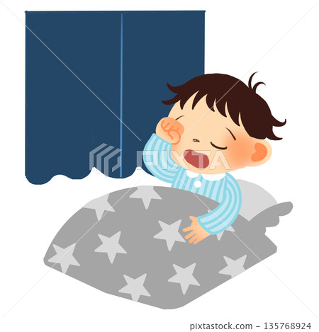 Children's lifestyle illustrations | Bedtime 135768924