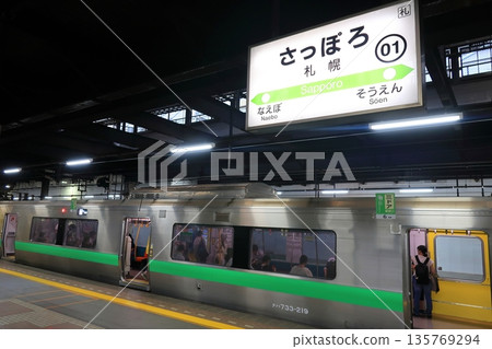 JR Hokkaido Hakodate Main Line: Scenery from the window of a local train from Shinrin-koen Station to Sapporo Station (cloudy summer 2023) JR Hokkaido Hakodate Main Line: Scenery from the window of a local train from Shinrin-koen Station to Sapporo Station (cloudy summer 2023) 135769294