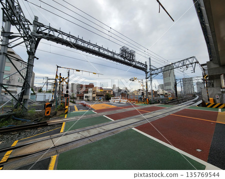 Oshiage railroad crossing October 2022 Oshiage railroad crossing October 2022 135769544