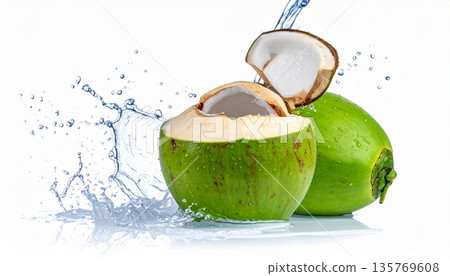 Fresh Coconut Splash 135769608