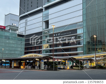 Yokohama Station West Exit, early morning, December 2023 135769653