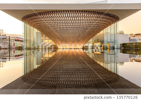 靜岡縣富士宮市富士山世界遺產中心的夜景 135770126