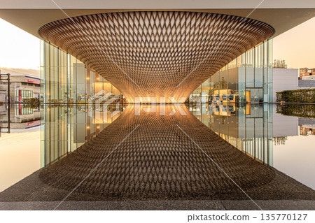 Evening view of Mount Fuji World Heritage Center, Fujinomiya City, Shizuoka Prefecture 135770127