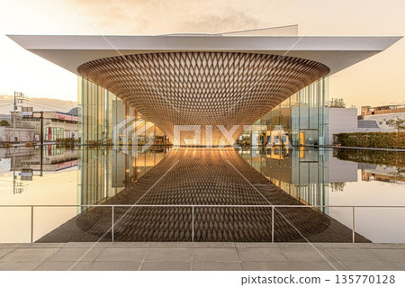 靜岡縣富士宮市富士山世界遺產中心的夜景 135770128