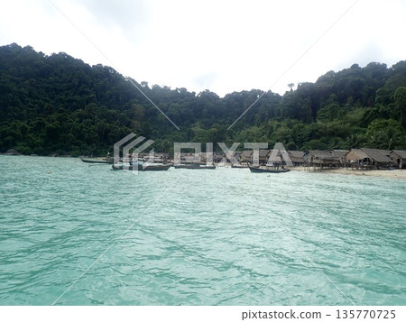 Moken village, Surin Islands, Thailand Moken village, Surin Islands, Thailand 135770725